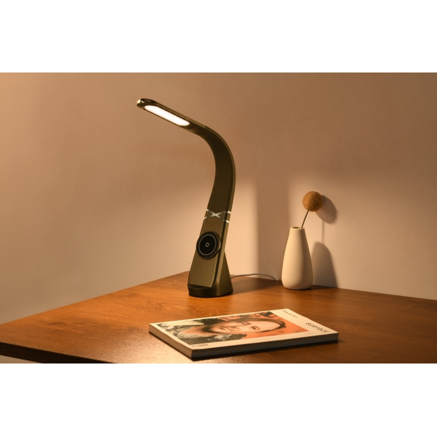 Lampă de masă LED reglabilă cu încărcare wireless MAGIC LED/5W/230V, neagră