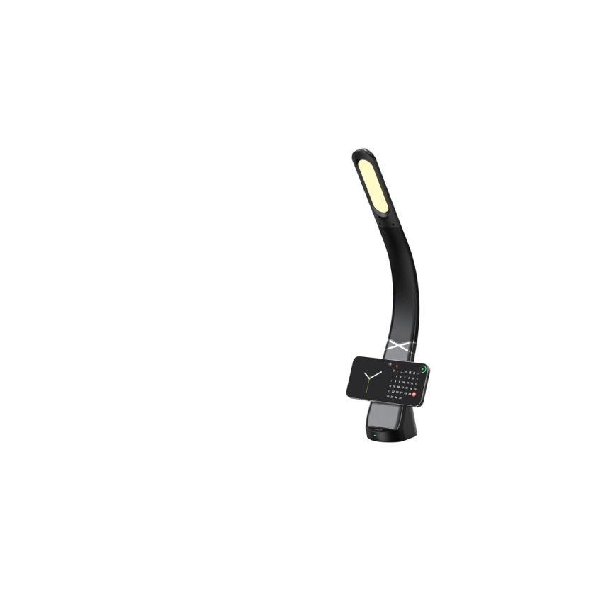 Lampă de masă LED reglabilă cu încărcare wireless MAGIC LED/5W/230V, neagră