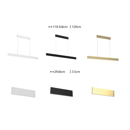 Immax NEO 07076L - Candelabru LED reglabil pe cablu, negru LISTON LED/18W/230V Tuya + telecomandă