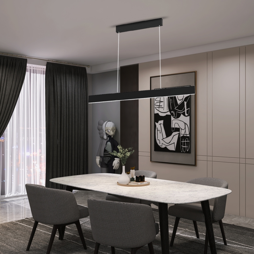 Immax NEO 07076L - Candelabru LED reglabil pe cablu, negru LISTON LED/18W/230V Tuya + telecomandă