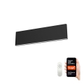 Immax NEO 07086L - Lampă de perete LED cu intensitate reglabilă LISTON LED/8W/230V negru Tuya + telecomandă