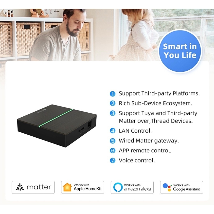 Immax NEO 07117-5 - Bridge MATTER inteligent Zigbee 3.0 230V Tuya Wi-Fi