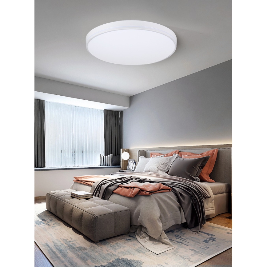 Immax NEO 07149-W51 - Lampă de plafon LED dimabilă NEO LITE AREAS LED/48W/230V Tuya Wi-Fi albă + telecomandă
