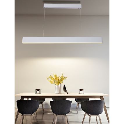 Immax NEO 07157-W120X - Candelabru LED RGB+CCT reglabil pe cablu MILANO LED/40W/230V Tuya alb