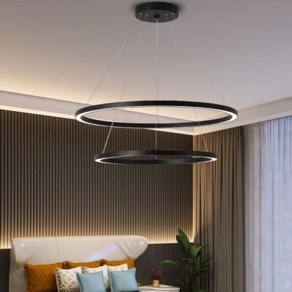 Immax NEO 07158-B80-60 - Candelabru LED reglabil pe cablu FINO LED/93W/230V Tuya negru + telecomandă