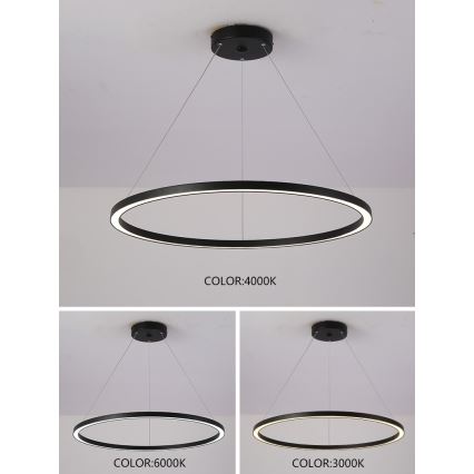 Immax NEO 07158-B80 - Candelabru LED reglabil pe cablu FINO LED/60W/230V Tuya negru + telecomandă