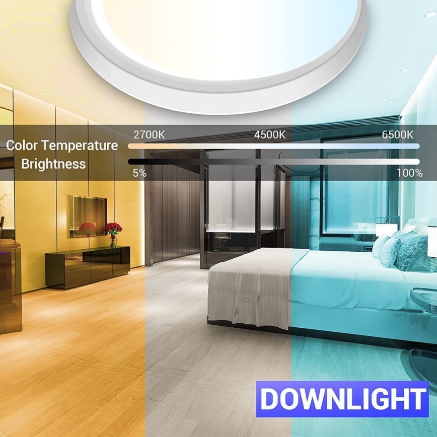 Immax NEO 07164-40 - Plafonieră LED RGB+CCT reglabilă NEO LITE TUDO LED/50W/230V Wi-Fi Tuya + telecomandă