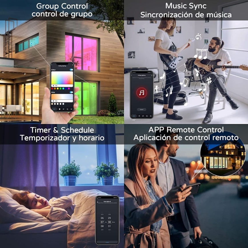 Immax NEO 07164-40 - Plafonieră LED RGB+CCT reglabilă NEO LITE TUDO LED/50W/230V Wi-Fi Tuya + telecomandă