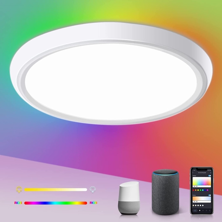 Immax NEO 07164-40 - Plafonieră LED RGB+CCT reglabilă NEO LITE TUDO LED/50W/230V Wi-Fi Tuya + telecomandă