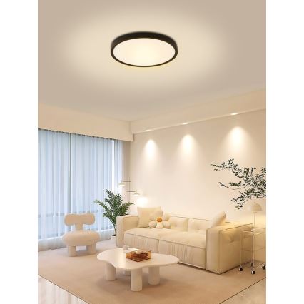 Immax NEO 07166-B40 - Plafonier LED RGB+CCT reglabil NEO LITE TUDO LED/50W/230V Wi-Fi Tuya negru + telecomandă
