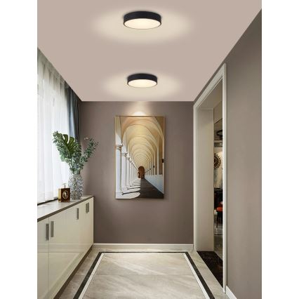 Immax NEO 07201L - Plafonier LED dimabil RONDATE LED/28W/230V negru Tuya + telecomandă