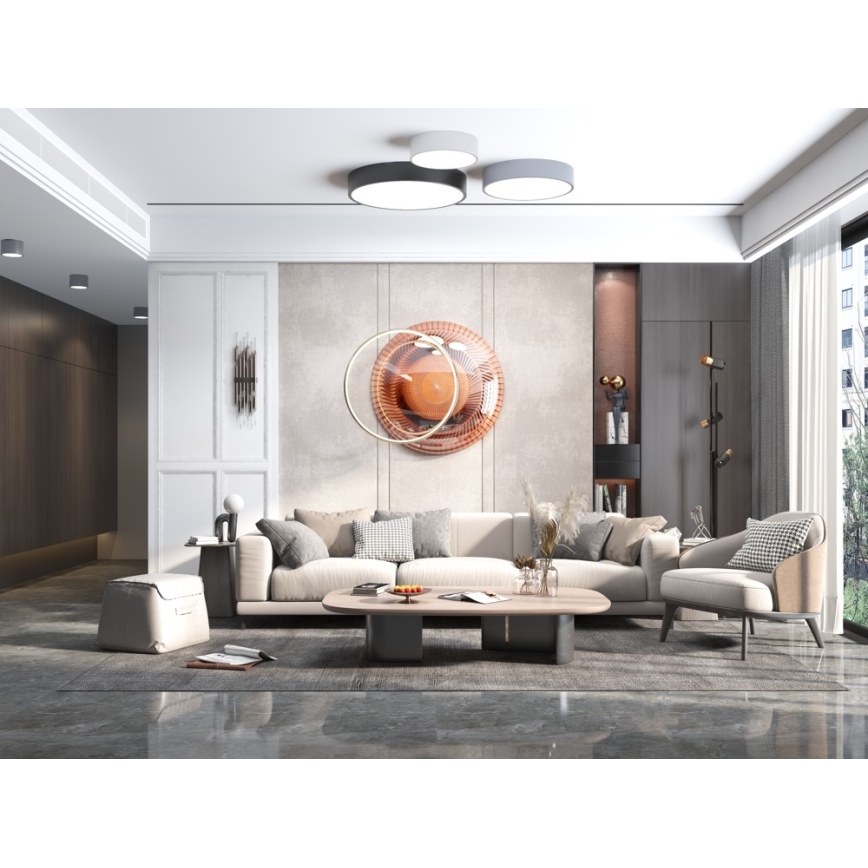 Immax NEO 07201L - Plafonier LED dimabil RONDATE LED/28W/230V negru Tuya + telecomandă