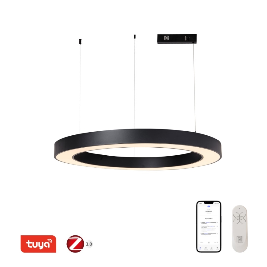Immax NEO 07211L - Candelabru LED reglabil pe cablu PASTEL LED/68W/230V 2700-6500K Tuya negru + telecomandă