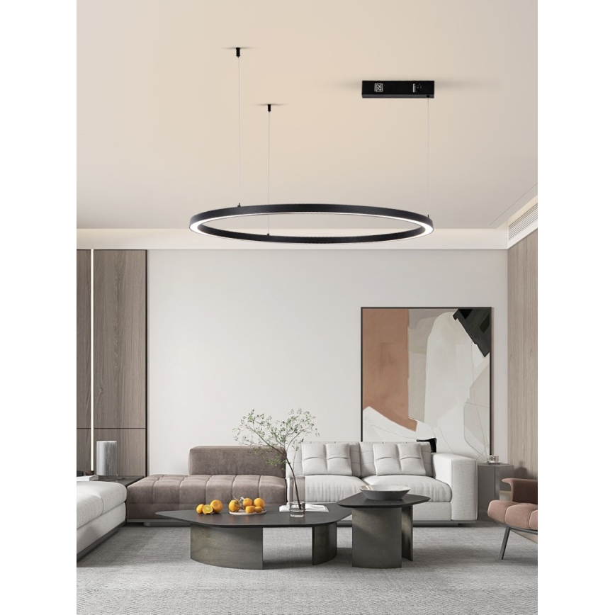 Immax NEO 07215L - Candelabru LED reglabil pe cablu FINO LED/60W/230V 80 cm negru Tuya + telecomandă