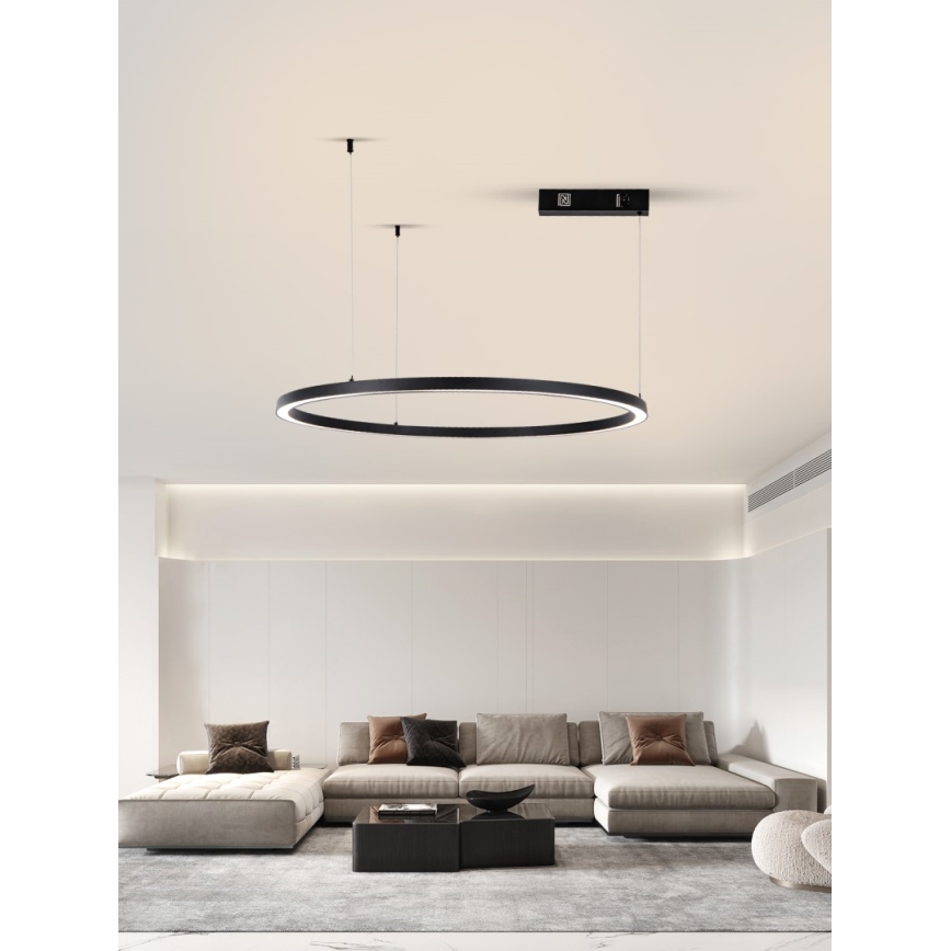 Immax NEO 07215L - Candelabru LED reglabil pe cablu FINO LED/60W/230V 80 cm negru Tuya + telecomandă