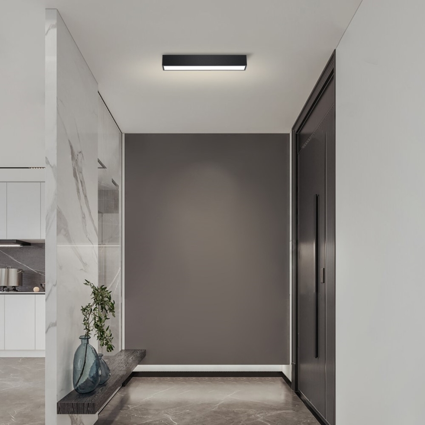 Immax NEO 07254L - Lampă de plafon LED reglabilă NEO LITE LUNGO LED/20W/230V 3000-6000K Wi-Fi Tuya negru + telecomandă