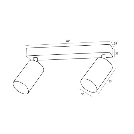 Immax NEO 07263Z - Spot LED RGB+CCT reglabil NEO PUNTO 2xGU10/4,8W/230V Tuya