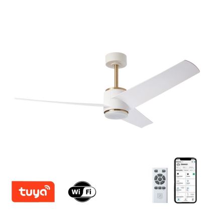Immax NEO 07281L - Ventilator de tavan cu LED+CCT, lumină reglabilă BEAUTY LED/18W/230V 3000/4000/6000K Wi-Fi Tuya Ø 132 cm + telecomandă