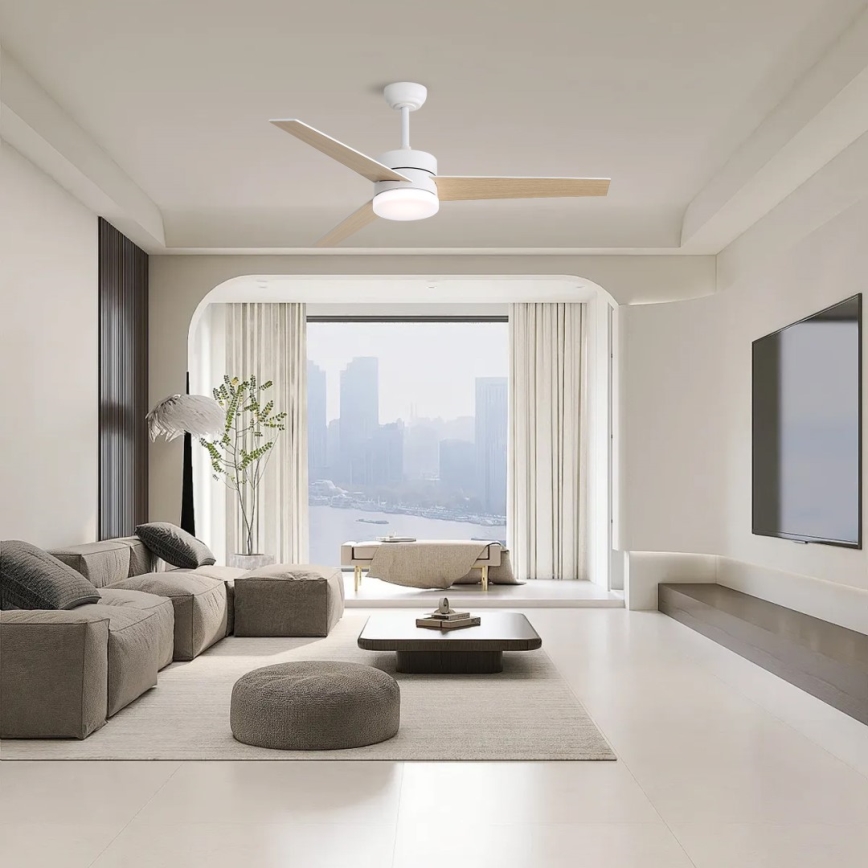 Ventilator de tavan Immax NEO 07284L - LED+CCT, cu funcție dimmer, VARIABLE LED/24W/230V 3000/4000/6000K, Wi‑Fi Tuya, Ø 132 cm + telecomandă
