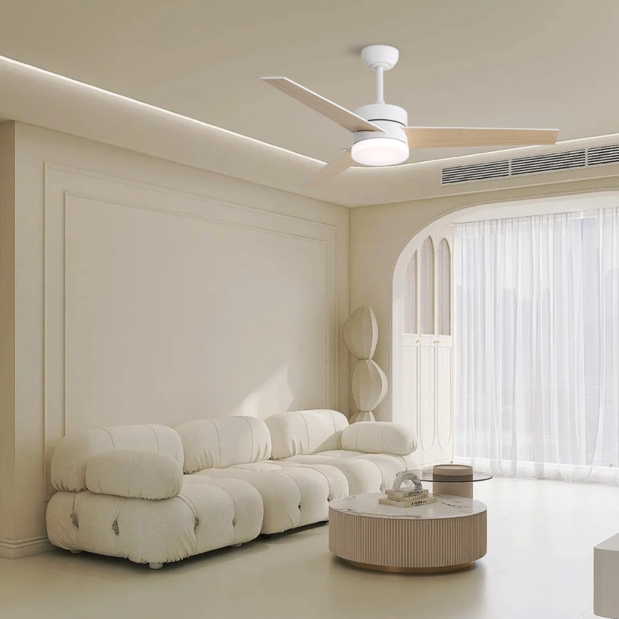 Ventilator de tavan Immax NEO 07284L - LED+CCT, cu funcție dimmer, VARIABLE LED/24W/230V 3000/4000/6000K, Wi‑Fi Tuya, Ø 132 cm + telecomandă