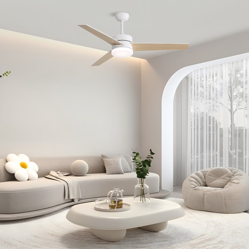 Ventilator de tavan Immax NEO 07284L - LED+CCT, cu funcție dimmer, VARIABLE LED/24W/230V 3000/4000/6000K, Wi‑Fi Tuya, Ø 132 cm + telecomandă