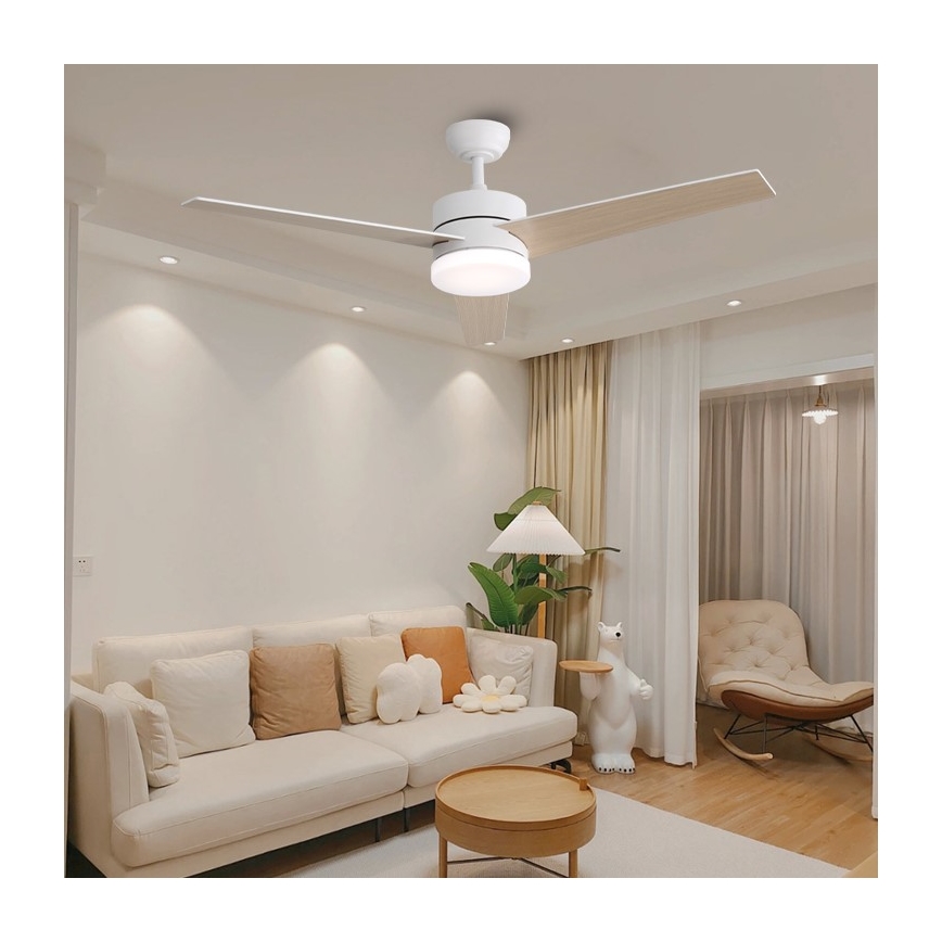 Ventilator de tavan Immax NEO 07284L - LED+CCT, cu funcție dimmer, VARIABLE LED/24W/230V 3000/4000/6000K, Wi‑Fi Tuya, Ø 132 cm + telecomandă