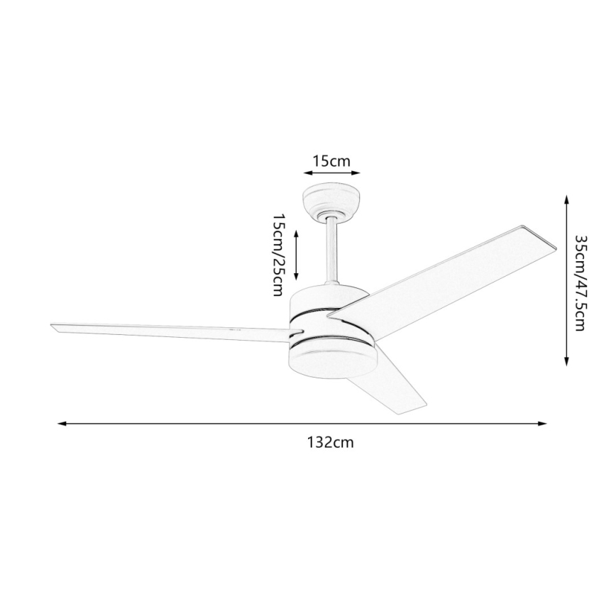 Ventilator de tavan Immax NEO 07284L - LED+CCT, cu funcție dimmer, VARIABLE LED/24W/230V 3000/4000/6000K, Wi‑Fi Tuya, Ø 132 cm + telecomandă