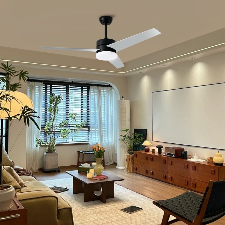 Immax NEO 07285L - Ventilator de tavan cu funcție dimmer și LED+CCT VARIABLE, LED/24W/230V, 3000/4000/6000K, Wi‑Fi Tuya, Ø 132 cm + telecomandă