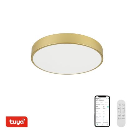Immax NEO 07292L – Plafonieră LED reglabilă NEO LITE SEMPLICI, 36W, 230V, 3000–6000K, Ø 40 cm, Wi‑Fi Tuya, auriu + telecomandă