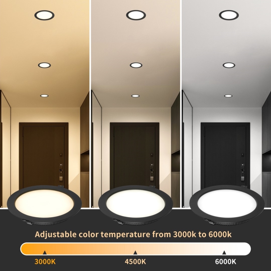 Immax NEO 07294L - Lampă LED încastrată dimabilă DOWN, 12W/230V, Wi-Fi, Tuya Ø 12 cm, albă