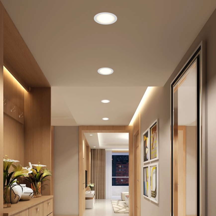 Immax NEO 07294L - Plafonieră LED încastrabilă dimabilă DOWN, 36 W, 230 V, Wi-Fi, Tuya  Tuya  diam. 23 cm, alb