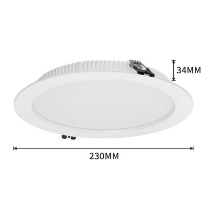 Immax NEO 07294L - Plafonieră LED încastrabilă dimabilă DOWN, 36 W, 230 V, Wi-Fi, Tuya  Tuya  diam. 23 cm, alb