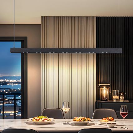 Immax NEO 07306L - Lustru LED reglabil pe cablu MADEIRA LED/26W/230V Wi-Fi Tuya 122 cm negru + telecomandă