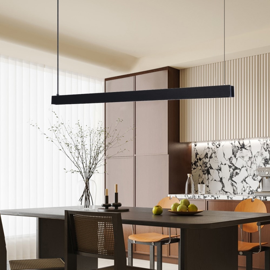 Immax NEO 07306L - Lustru LED reglabil pe cablu MADEIRA LED/26W/230V Wi-Fi Tuya 122 cm negru + telecomandă