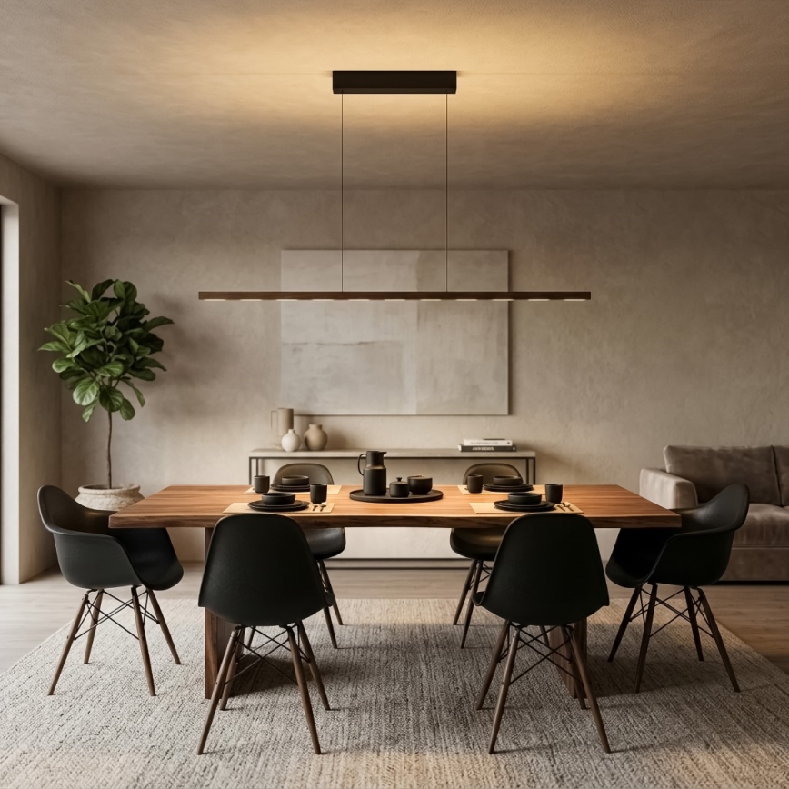 Immax NEO 07309L - Lustră LED dimabilă suspendată pe cablu cu senzor MADEIRA LED/37W/230V 157 cm nuc