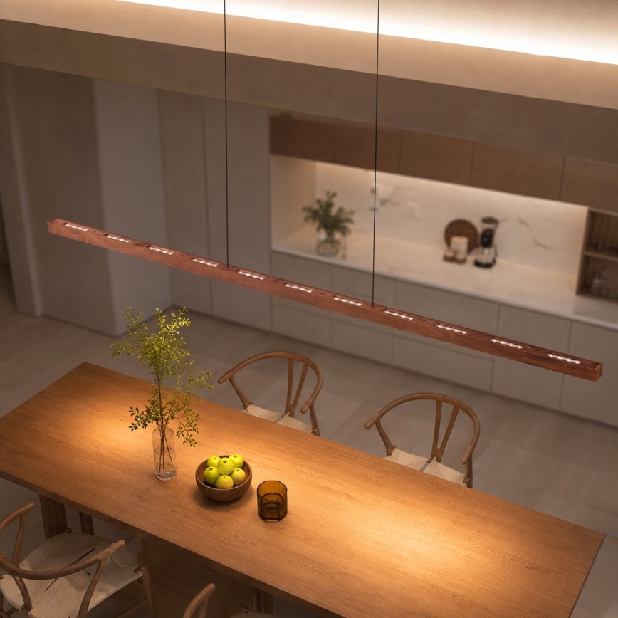 Immax NEO 07309L - Lustră LED dimabilă suspendată pe cablu cu senzor MADEIRA LED/37W/230V 157 cm nuc