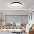 Immax NEO 07313L - Plafonieră LED dimabilă SEMPLICI LED/96W/230V Ø 80 cm Wi‑Fi Tuya neagră + telecomandă