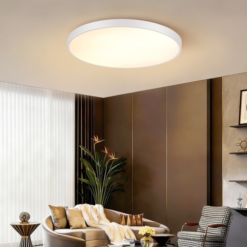 Immax NEO 07315L - Plafonieră LED dimabilă SEMPLICI LED/96W/230V Ø 80 cm Wi‑Fi Tuya albă + telecomandă la distanță