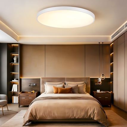 Immax NEO 07316L - Plafonieră LED dimabilă SEMPLICI LED/128W/230V, diam. 100 cm, Wi‑Fi Tuya, albă + telecomandă