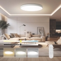 Immax NEO 07316L - Plafonieră LED dimabilă SEMPLICI LED/128W/230V, diam. 100 cm, Wi‑Fi Tuya, albă + telecomandă