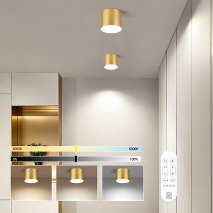 Immax NEO 07317L - Plafonieră LED dimabilă RONDATE LED/18W/230V Ø 11,5 cm Wi‑Fi Tuya aurie