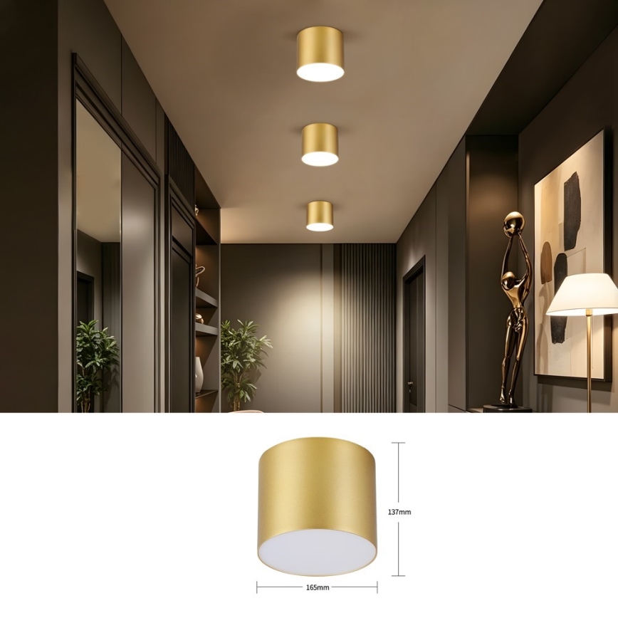 Immax NEO 07318L - Lampă de tavan LED dimabilă RONDATE LED/32W/230V Ø 16,5 cm Wi-Fi Tuya auriu