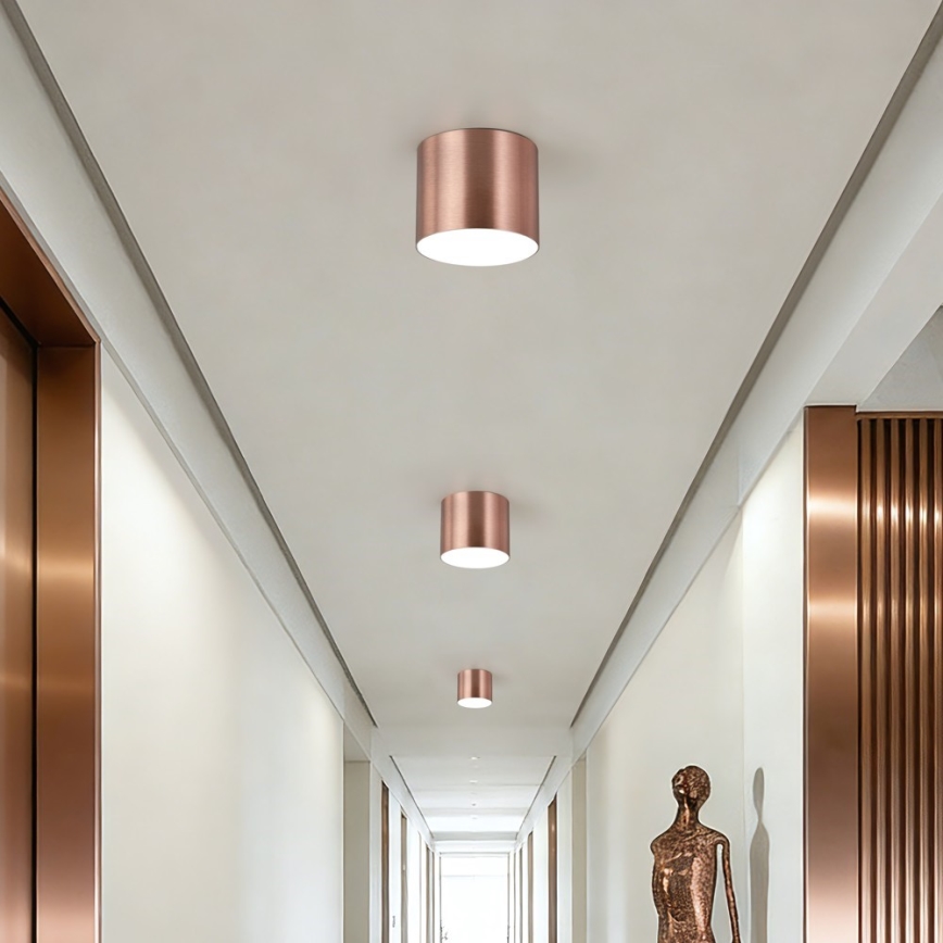 Immax NEO 07319L - plafonier LED dimabil RONDATE LED/18W/230V, diametru 11,5 cm, Wi-Fi Tuya, roz auriu