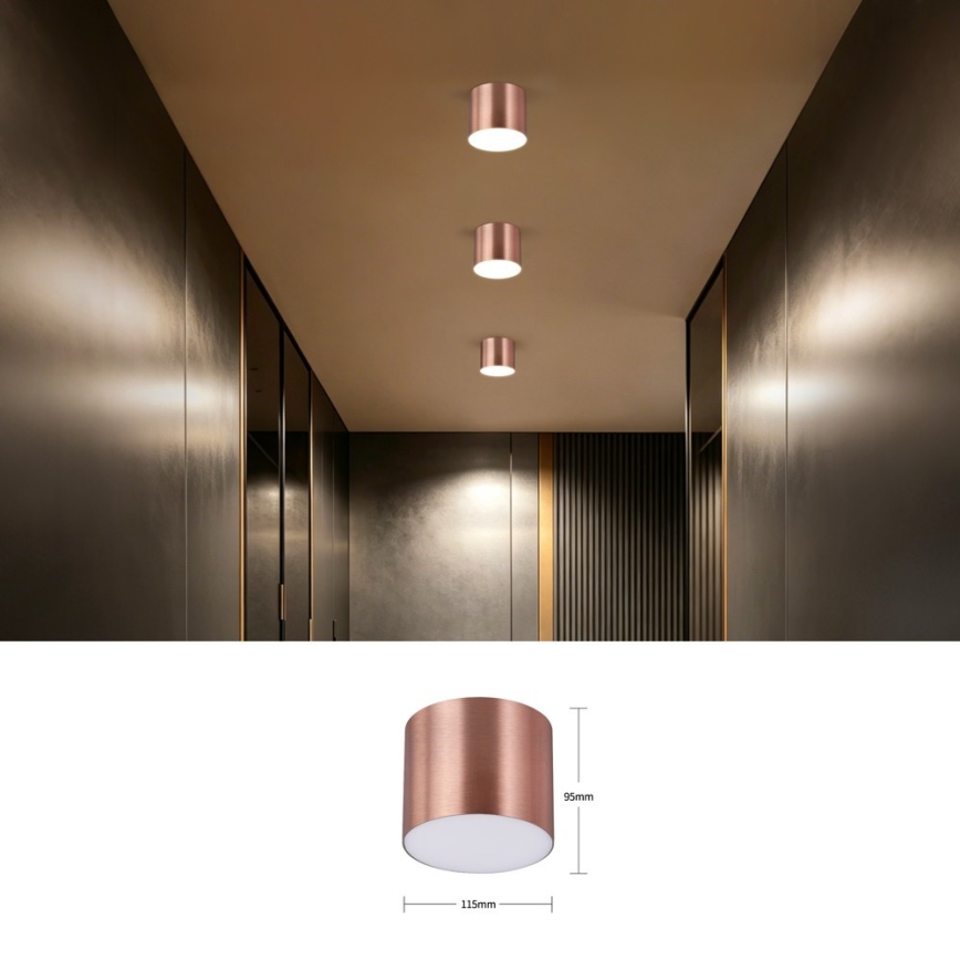 Immax NEO 07319L - plafonier LED dimabil RONDATE LED/18W/230V, diametru 11,5 cm, Wi-Fi Tuya, roz auriu