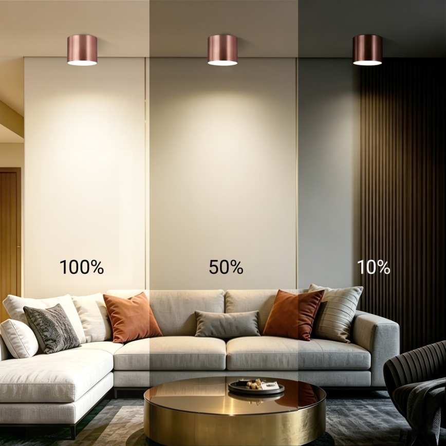 Immax NEO 07320L - Plafonieră LED dimabilă RONDATE LED/32W/230V diam. 16,5 cm Wi-Fi Tuya aur roz