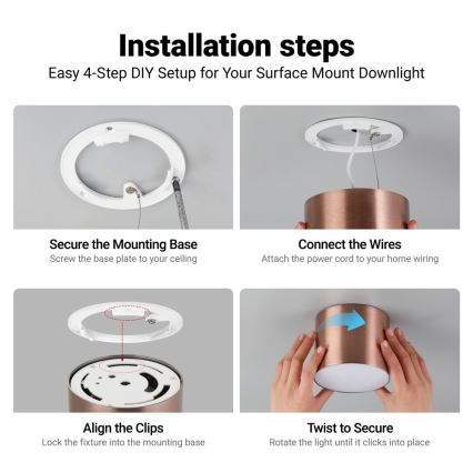 Immax NEO 07320L - Plafonieră LED dimabilă RONDATE LED/32W/230V diam. 16,5 cm Wi-Fi Tuya aur roz