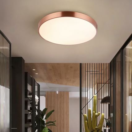 Immax NEO 07322L - Lampă de tavan LED dimerizabilă NEO LITE SEMPLICI LED/60W/230V Ø 60 cm Tuya roz auriu + telecomandă