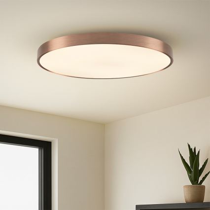 Immax NEO 07323L - Plafonieră LED dimabilă SEMPLICI LED/96W/230V Ø 80 cm Wi-Fi Tuya aur roz + telecomandă
