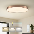 Immax NEO 07323L - Plafonieră LED dimabilă SEMPLICI LED/96W/230V Ø 80 cm Wi-Fi Tuya aur roz + telecomandă