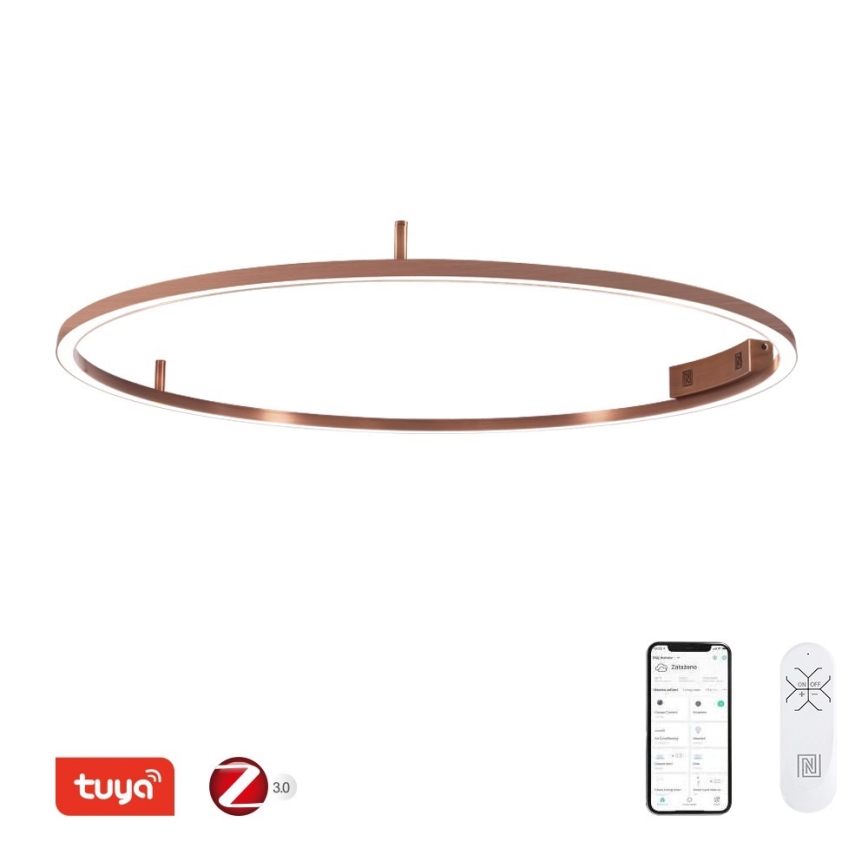 Immax NEO 07325-120C - Plafonieră LED dimabilă FINO LED/72W/230V 120 cm Tuya aur roz + telecomandă